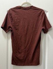 Guess LA Men Logo Graphic Crew Neck Triangle Design T-Shirt Brown Gold Short S