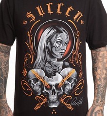 SULLEN CLOTHING COBY CLOWN TATTED GIRL ART STANDARD T-SHIRT
