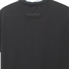 Makobi Mens Black The Plug Graphic T Shirt Size Medium Red Foil Letters Side Zip