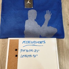 VTG Jordan Shirt Mens Large Blue Respect 23 Dunk Graphic T-Shirt Tee Jumpman