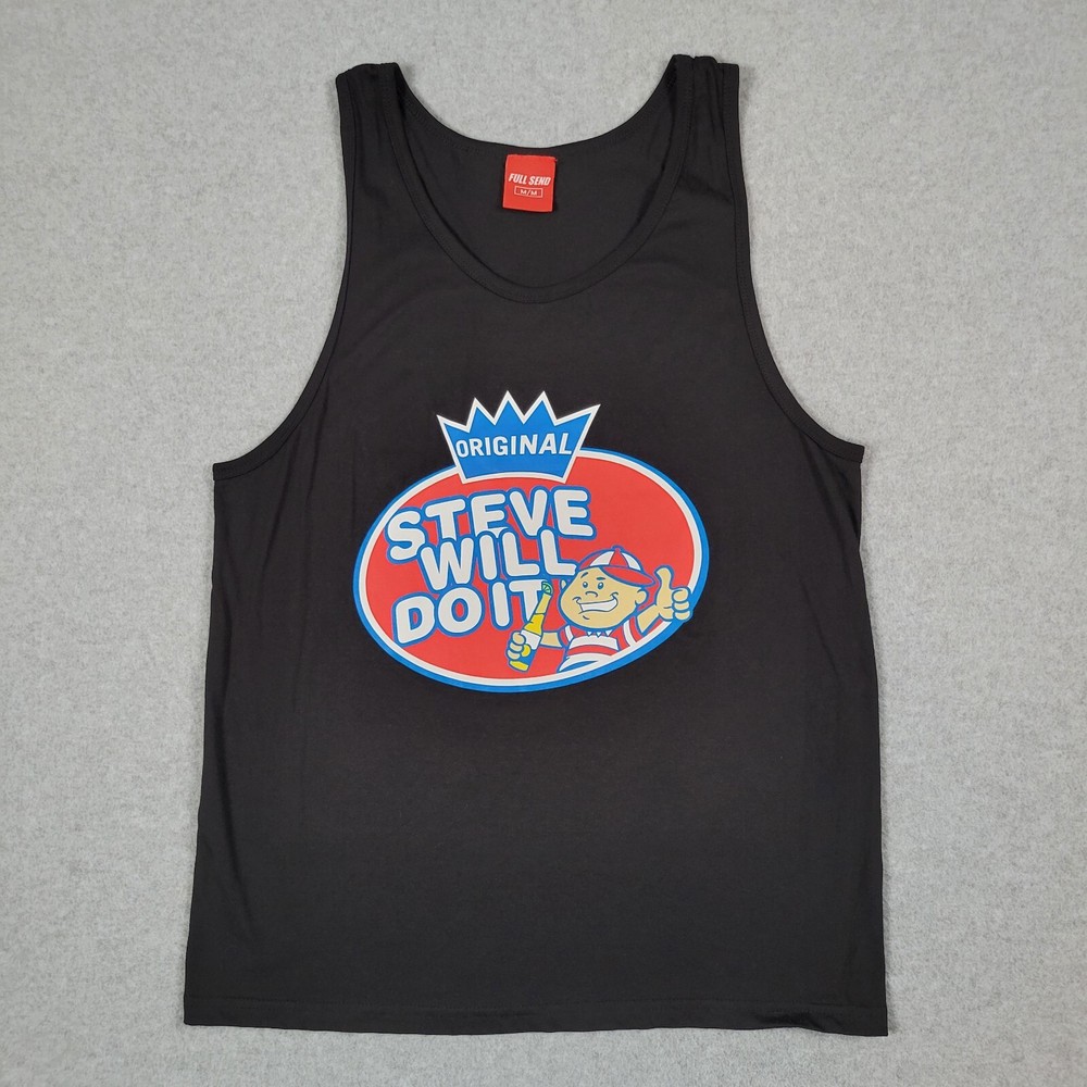 Full Send Shirt Men Medium Black Tank Top Steve Will Do It Nelk Boys Pool Beach