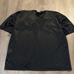 NIKE Team Football Jersey Adult XL Black Mesh Practice Scrimmage V-Neck Blank