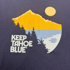 Marine Layer Re-Spun Keep tahoe Graphic T-Shirt Mens Medium Navy Casual Crew Tee