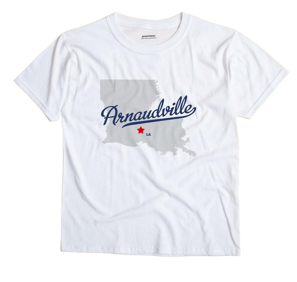 Arnaudville Louisiana LA T-Shirt MAP
