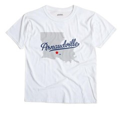 Arnaudville Louisiana LA T-Shirt MAP