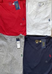 Polo Ralph Lauren Mens T-Shirts, Classic Fit Crew or V-Neck; Sizes S thru 2XL
