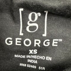 George Shirt Mens XS Black Long Sleeve Thermal Henley Stretch Knit