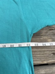 Vintage 80s Harvard University T Shirt Sz XL Artex Teal Blue USA Made 90s