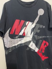 Michael Jordan Jumpman T Shirt Large Classic Logo Cement Red Black Nike 23 Bulls