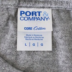 Port & Company Core Cotton Men’s Large Heather Gray Short Sleeve T-Shirt New