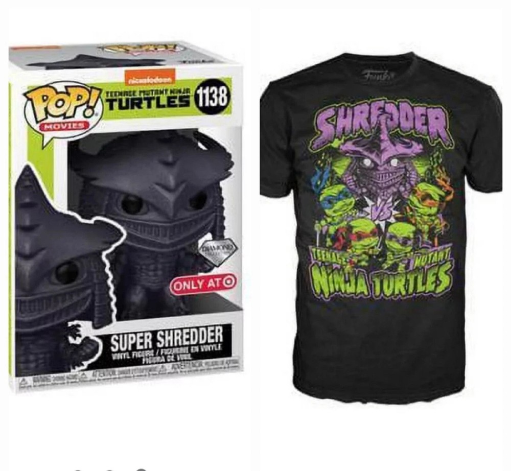 Funko Pop TMNT Super Shredder Diamond 1138 Tee Box Set 2XL Target Exclusive