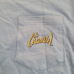 AL AGNEW T-Shirt Men’s Size M Bald Eagle Mountain River Blue Pocket NEW w/ Tags
