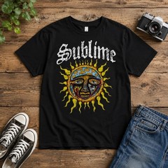 Sublime Sun Logo T-Shirt Retro Ska Punk Rock Graphic Tee Unisex