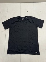 Kenneth Cole Reaction Solid Black Basic Casual Short Sleeve T Shirt Mens Size L