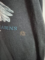 Vintage 1995 Eaglesnest Retreat T-Shirt Size M Black Cotton Grove Bald Eagle Tee
