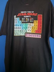 Star Wars Periodic Table of Elements Black Graphic T-Shirt Men’s Sz. XXL Unisex