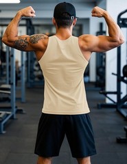 Mens Workout Tank Tops Muscle Athletic Gym Cotton Undershirt Sleeveless Shirts