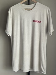 Poncho T-shirt Men’s Large Beige Short Sleeve Stretch Outdoors Fish