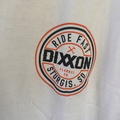 Dixxon Flannel T- Shirt Mens Sz Med Sturgis Ride Fast Motorcycle White New! BxBB