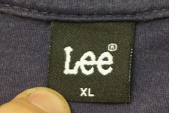 Vintage Lee Jeans T Shirt Short Sleeve Striped Purple Mens XL 90s Y2K