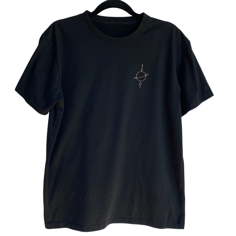 Neptune Tattoo 2023 Black Graphic T-Shirt Mens Small Planet Leaves Shop Tee