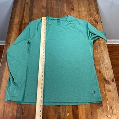 REI Co Op Shirt Mens Medium Green Pullover Long Sleeve Lightweight Performance
