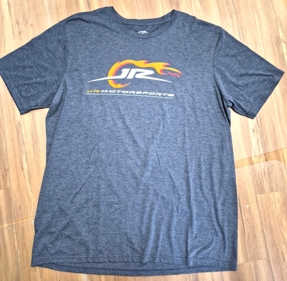 JR Motorsportz Tee Shirt 2XL XXL Poly Cotton Rayon Gray