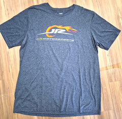 JR Motorsportz Tee Shirt 2XL XXL Poly Cotton Rayon Gray