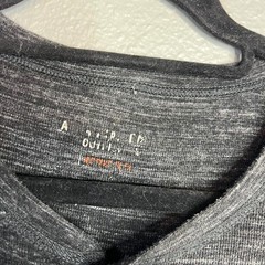 American Eagle Henley Shirt Mens Size L Heathered Gray Space Dye Long Sleeve