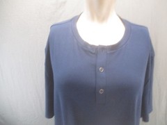 NWT JMierr Size 2XL Mens Blue Short Sleeve Buttons Casual Stretch Top 779