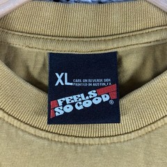 FEELS SO GOOD BRAND T-Shirt Men’s XL Brown Blank Short Sleeve Austin TX Stretch