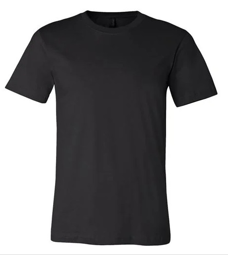 Bella + Canvas Unisex Short-Sleeve Cotton Jersey XL Black T-Shirt 3001C