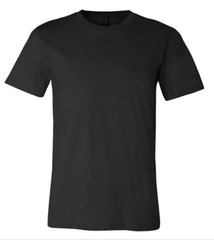 Bella + Canvas Unisex Short-Sleeve Cotton Jersey Black Small T-Shirt 3001C