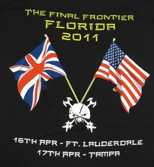 vtg Iron Maiden FC EDDIE GOLF FLORIDA 2011 t-shirt Final Frontier Dates FAN CLUB