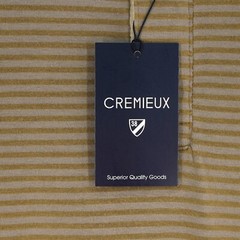 Cremieux Men’s Long-Sleeve Henley Shirt XL Gold Gray Striped NWT $69.50