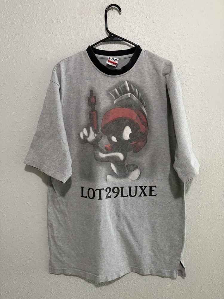 Vintage Lot 29 Marvin The Martian Looney Tunes Luxe Y2K Gray Men’s Size M