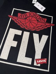 Air Jordan x Levi Strauss & Co. Fly Graphic T-Shirt Black 2XL 100% authentic