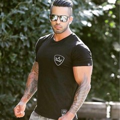 Men’s Bodybuilding Gym Workout T-Shirt Muscle Shaper Sport Fitness Active Tee