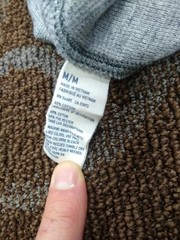 American Eagle Long Sleeve Shirt Gray Men’s Size Medium Thermal Embroidered Logo
