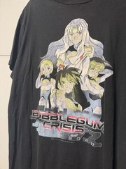 Vintage 90s Bubblegum Crisis Tee Shirt size L Black Anime Promo