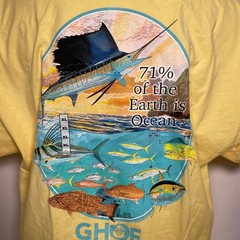 Guy Harvey Ocean Wide Marine Life Pocket Yellow T-Shirt Men’s XL NWT