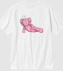 Size XX-Small | KAWS x Uniqlo Graphic T-Shirt Tee White Pink FW23 US New