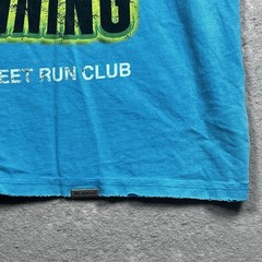 Valabasas Crew Neck T-Shirt Mens Size XXL Blue 100 Miles & Running Short Sleeve