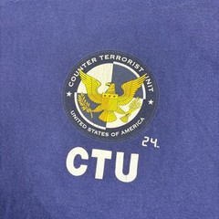 Vintage 24 TV Show CTU Tee Navy Blue Delta Pro Weight XL Counter Terrorist Unit