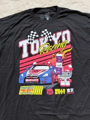 Hello Kitty Tokyo Racing Tshirt Mens 2XL 50/52 Graphic Print Black Sanrio