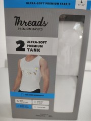 Threads Ultra Soft Premium Tank For Men Size Large White