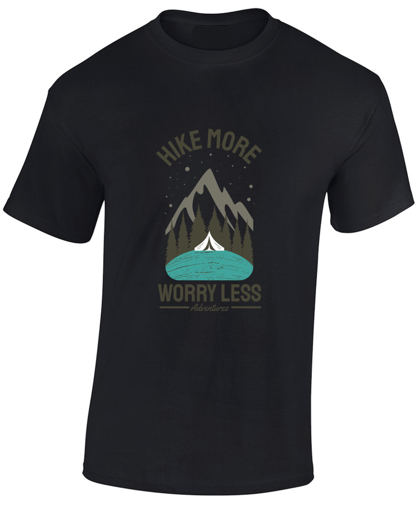 Hike More Worry Less Hiking Walking Nature Outdoors Unisex T-Shirt