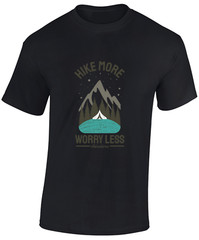 Hike More Worry Less Hiking Walking Nature Outdoors Unisex T-Shirt