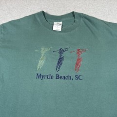 Myrtle Beach South Carolina Shirt Adult Medium Green Golf Beach Ocean Seashells