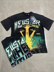 Hell Studios star 3035 Alien Spaceship pattern Tee Mens Short sleeved T-shirt